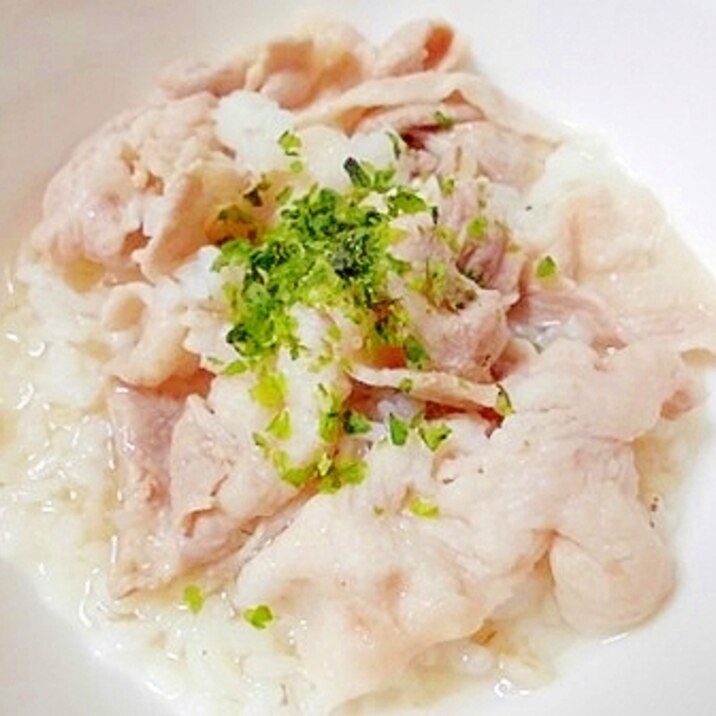 豚バラしゃぶしゃぶ肉で　❤　おじや